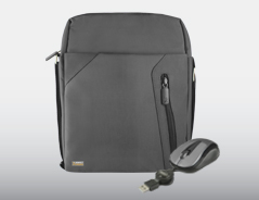 KIT HIGH TECH GRIS: NETPACK VERTICAL + MOUSE